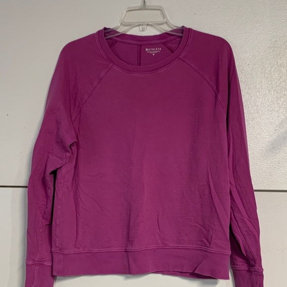 ATHLETA MAGENTA LONG SLEEVE T SHIRT COTTON MEDIUM - Picture 1 of 6